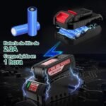 HYCHIKA Taladro Percutor Atornillador 18V-5