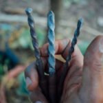 rusty concrete drill bit